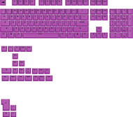 Set keycaps Glorious GPBT Basics, 131 taste, PBT doubleshot, Epic Purple