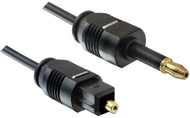 Kabllo PremiumCord Optical Audio, 3.5mm Mini Toslink - Toslink, OD: 2.2mm, 3m, e zezë