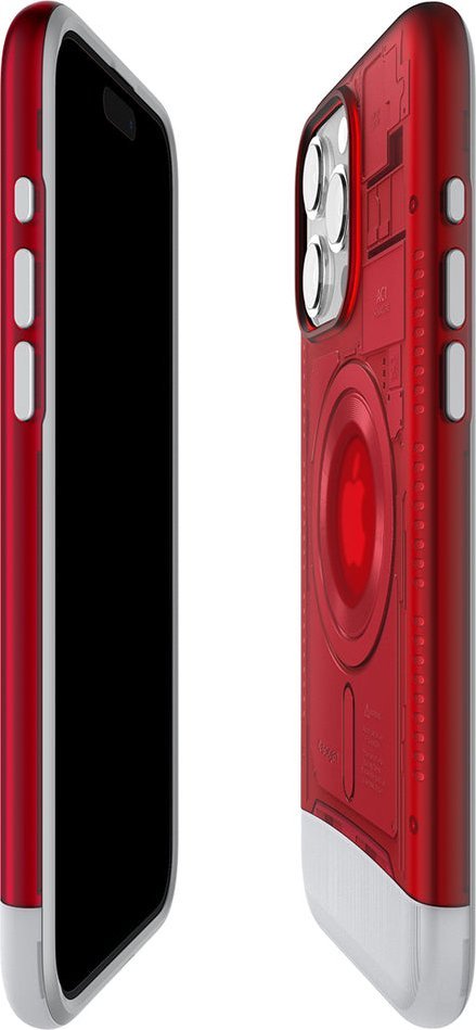 Kllëf telefoni Spigen Classic C1 MagSafe, për iPhone 15 Pro Max, rubin