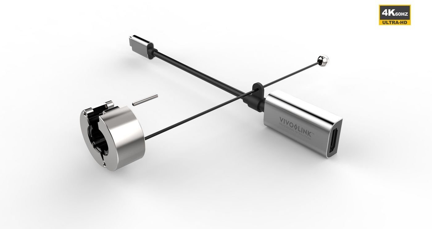Adapter USB-C VivoLink Pro Dper Ring US-C, 8K 60Hz, metalik argjendtë