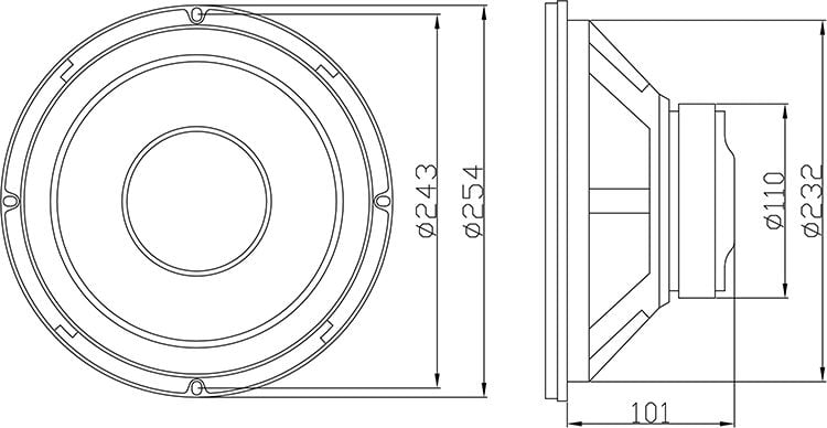 Altoparlant BLOW B-250, 10", 200W, 8 Ohm