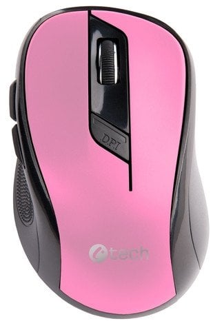 Безжичен глушец C-TECH WLM-02P, оптички 1600 DPI, RF, црн