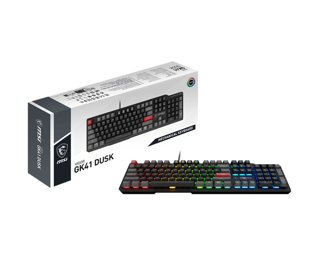 Tastierë MSI Vigor GK41 Dusk, Kailh Red, e zezë