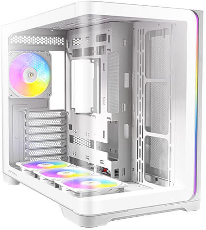Kornizë PC Antec C5 Curve ARGB, 4 ventilatorë 120mm ARGB, USB Type C 3.2 Gen 2, xham i kalitur i harkuar