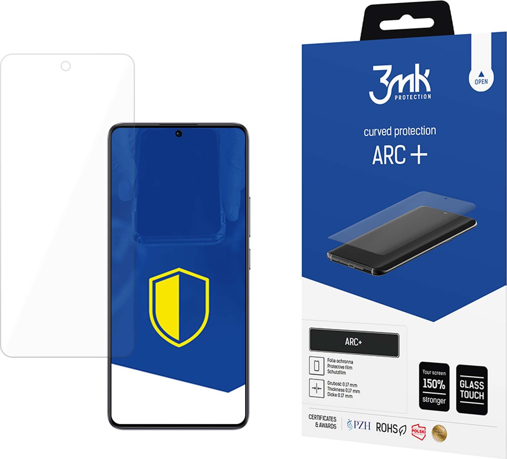 Film mbrojtës ekrani 3mk ARC Plus për Poco F6, FullScreen, transparent