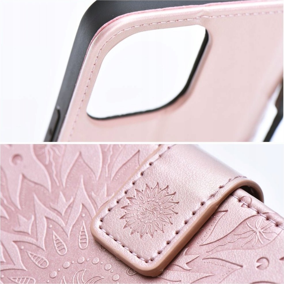 Këllëf portofol MEZZO për Xiaomi Poco M6 Pro 4G, model mandala, lëkurë ekologjike, me magnet