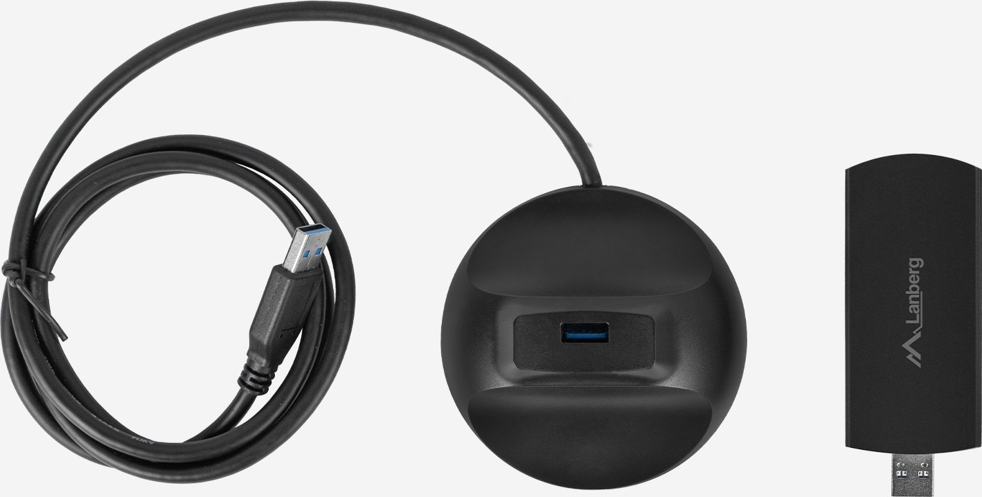 Karte rrjeti wireless Lanberg NC-3000-WI, USB 3.0, Wi-Fi 6, e zezë