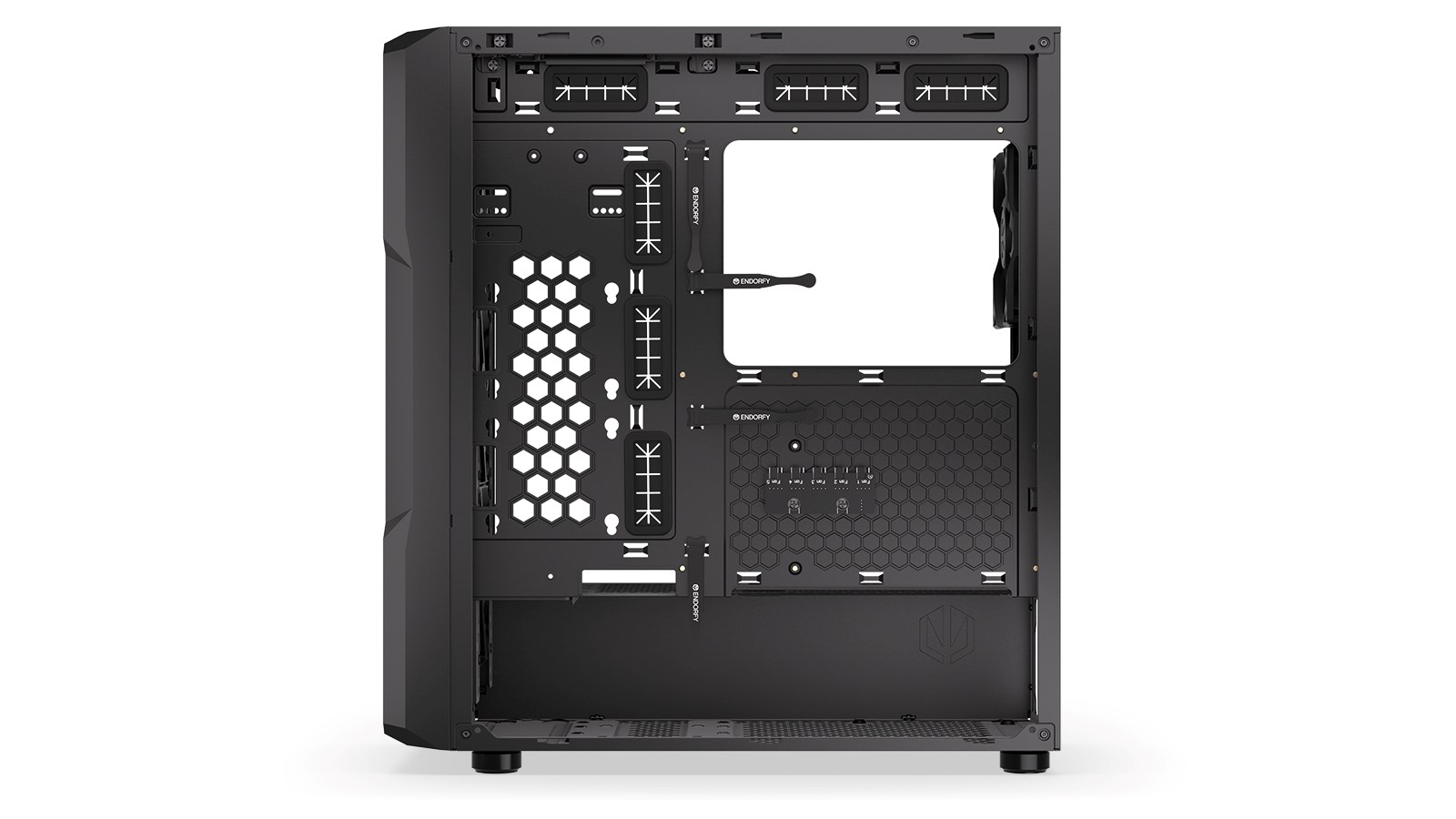 Kornizë kompjuteri Endorfy Regnum 400 Air, ATX E-ATX, xham i temperuar, e zezë