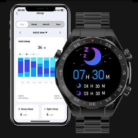 Smartwatch Gravity GT13, ekran inteligjent, monitorim aktiviteti, i zi