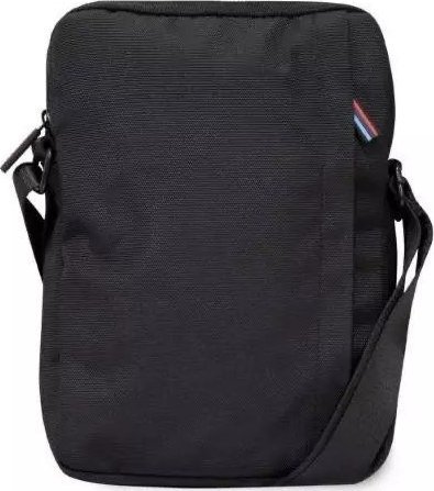 Çantë shpatulle BMW Motorsport Medium, për pajisje deri 10", najlon efekt karbon, e zezë