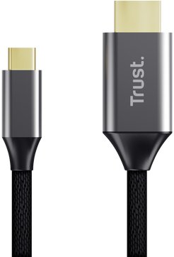 Kabllo video Trust CALYX, USB C në HDMI, 2m, 4K, i zi