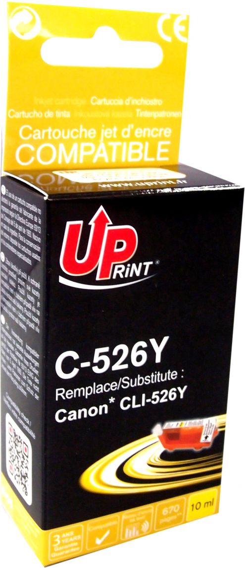 Ngjyrë për printer UPrint C-526Y/CLI526Y, e verdhë