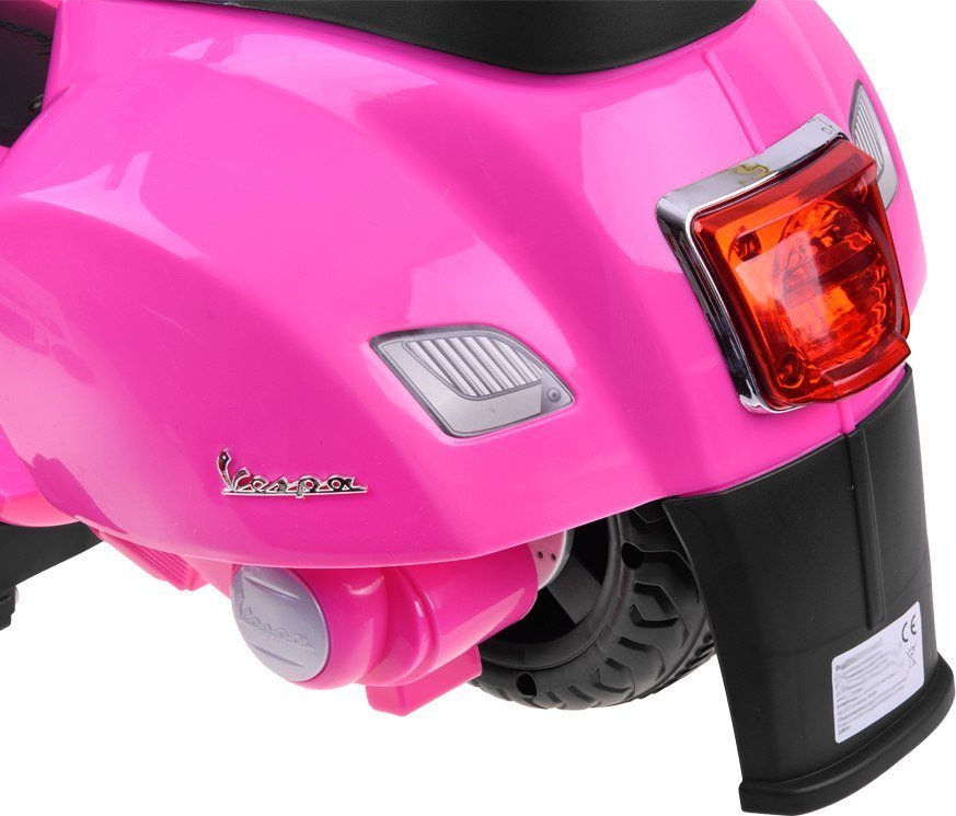 Skuter elektrik për fëmijë Vespa PA0238, bateri, rrota ndihmëse, rozë