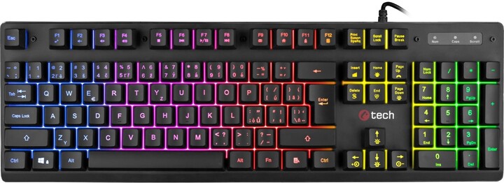 Tastierë C-TECH Iris, CZ/SK, e zezë