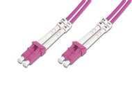 Digitus фибер оптички патчкорд, OM4, двожилен LC/LC, 50/125 µm, 10 m, виолетов
