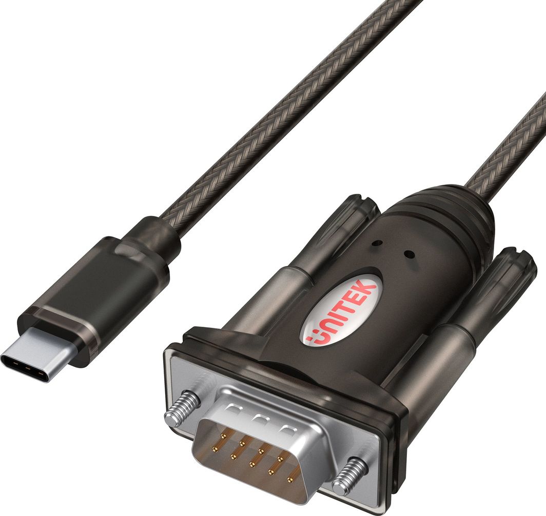 Kabllo Unitek USB-C - RS-232 USB, 1.5m, e zezë