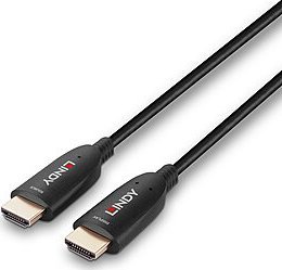 Kabllo HDMI Lindy Fiber Optic Hybrid, 15m, HDMI 2.1, e zezë