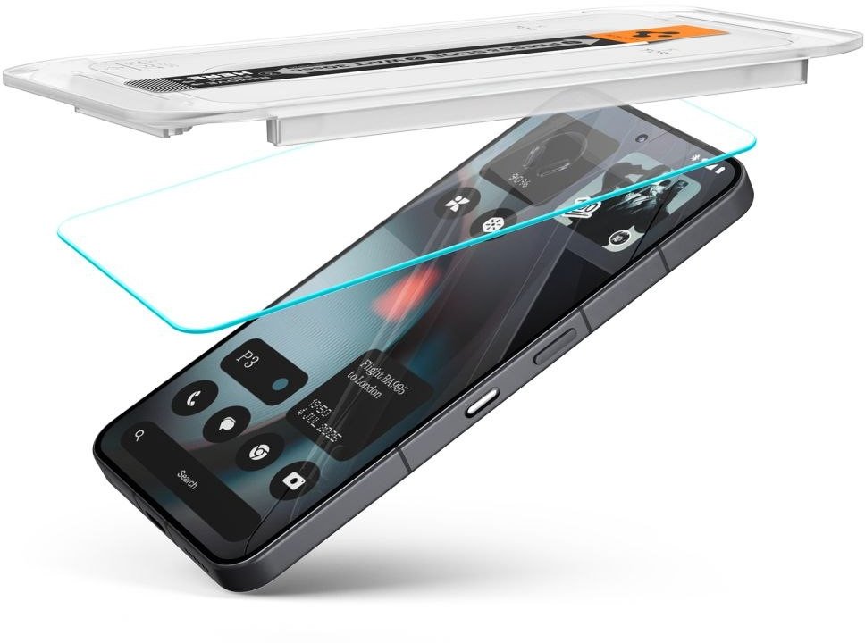 Folie mbrojtëse ekran Spigen Glas.tR EZ-FIT, për Nothing Phone 3, set 2 copë, transparente