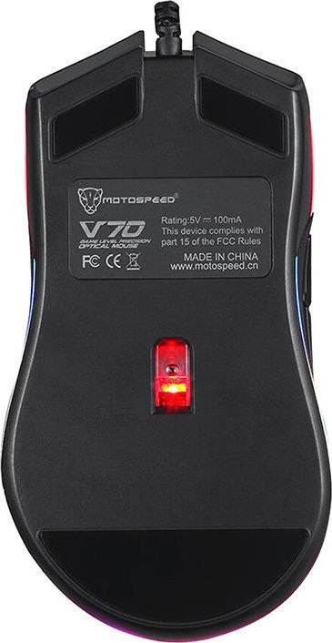 Mouse gaming Motospeed V70, 12000 DPI, RGB, i zi