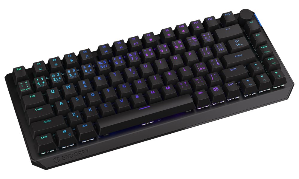 Tastierë Endorfy Thock 75% Wireless, CZ/SK, e zezë