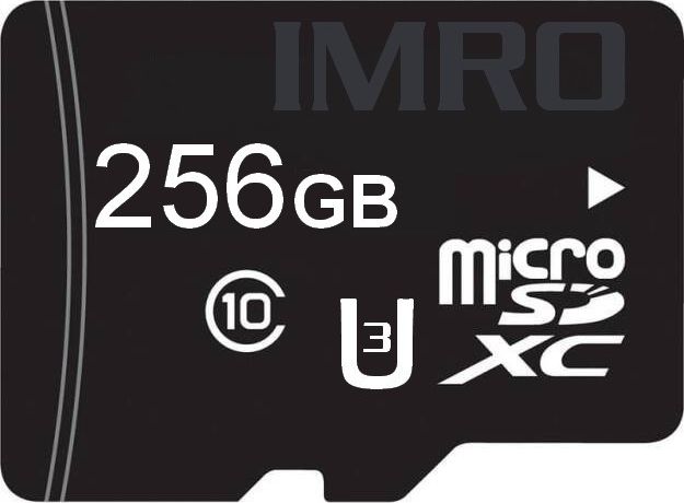 Kartë memorie IMRO MicroSDXC, 256GB, Class 10 UHS-3, me adapter