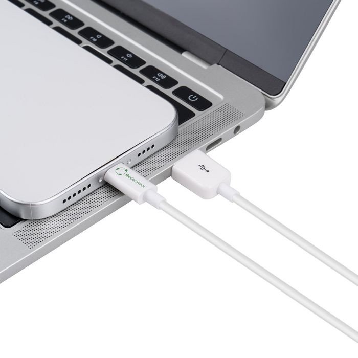 Kabllo Lightning Microconnect ECO LIGHTNING1, 1m, USB A 2.0, e bardhë