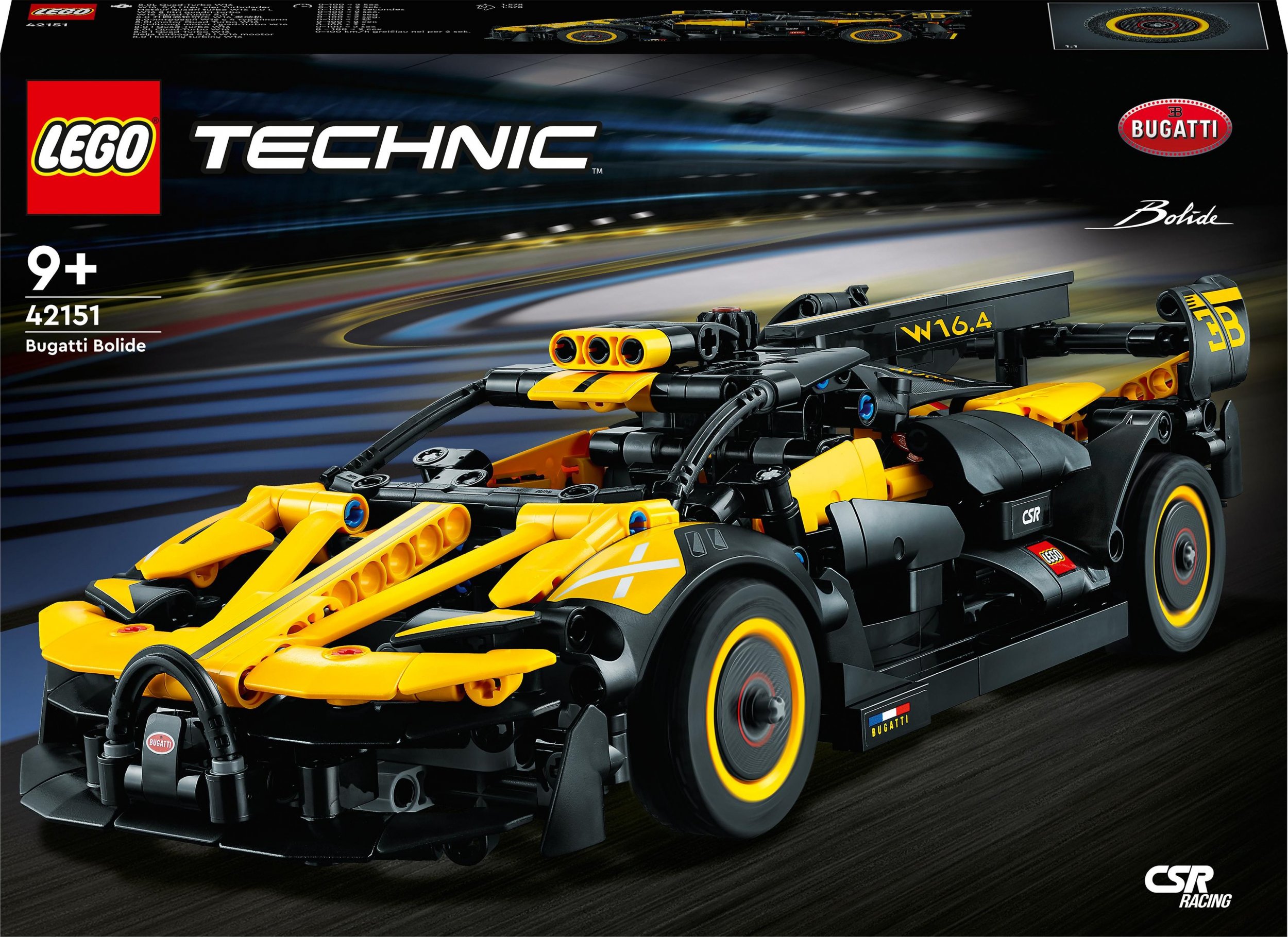 Set ndërtimi LEGO Technic Bugatti Bolide 42151, makinë garuese, për fëmijë 9+