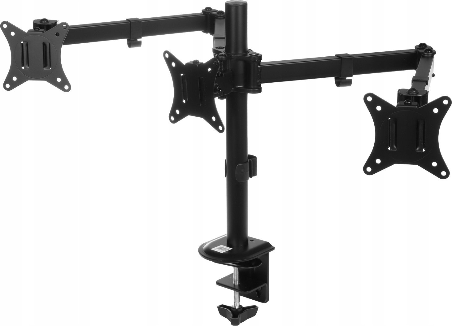 Mbulese tavoline për monitorë Brateck LDT66 C034, për 3 monitorë, montim në tavolinë, e zezë