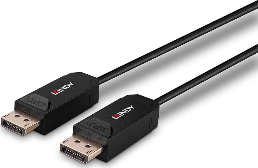 Kabllo DisplayPort Lindy 38520, 10m, e zezë