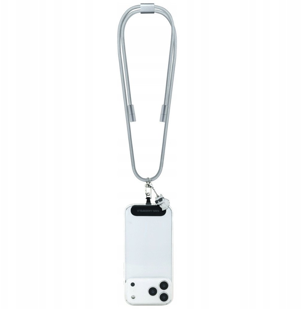 Kабел УСБ Karl Lagerfeld Choupette Charm KLCCUCNMSCKIG, Type C во Type C, 1.5m, сив