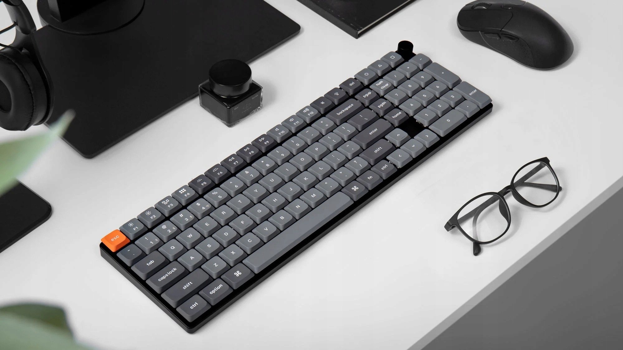 Tastierë mekanike Keychron K17 Max QMK, wireless, RGB LED, e zezë