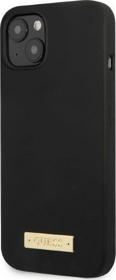 Mbulesë telefoni Guess GUHMP13SSPLK për iPhone 13 mini 5.4", silikon MagSafe, e zezë