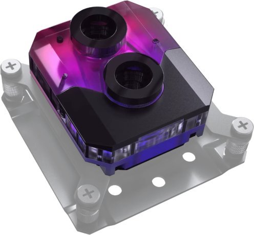 Bllok uji CPU Phanteks EZ-FIT 450, DRGB, për tuba 16mm, i zi