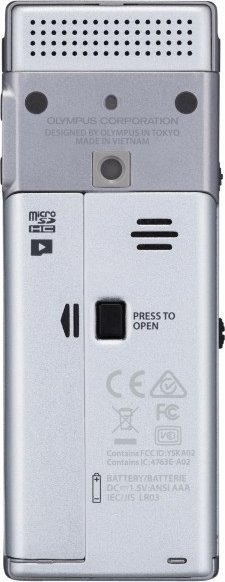 Дигитален регистратор Olympus DM-720, вградена меморија, со микрофон ME-3, сребрен