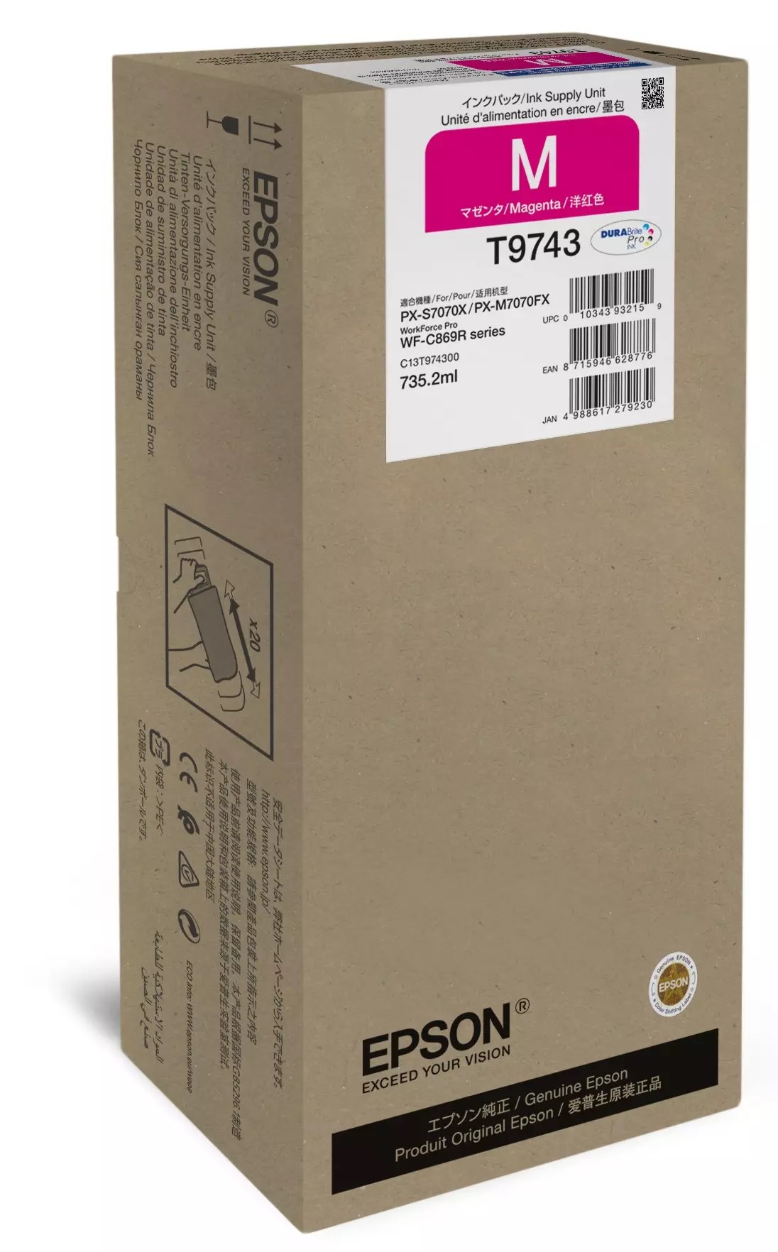 Ngjyrë Epson WorkForce Pro WF-C869R, magenta