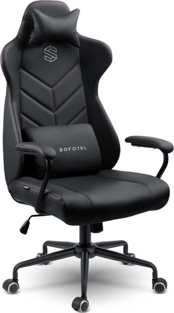 Karrige zyre Sofotel Werona, mekanizëm lëkundjeje, me jastëkë, e zezë