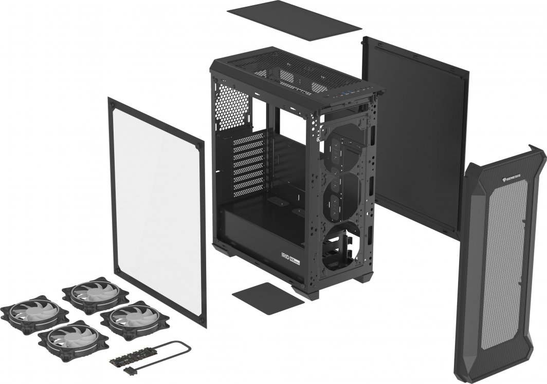 Kasë Genesis IRID 505 ARGB V2, Midi Tower