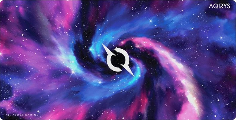 Mousepad gaming AQIRYS Nebula Drift 3XL, sipërfaqe mikrofibre, bazë gome antirrëshqitje, i zi