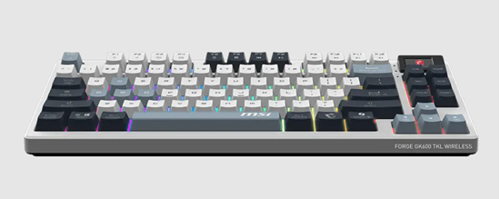 Tastierë MSI Gaming FORGE GK600 TKL W SKY US, e bardhë