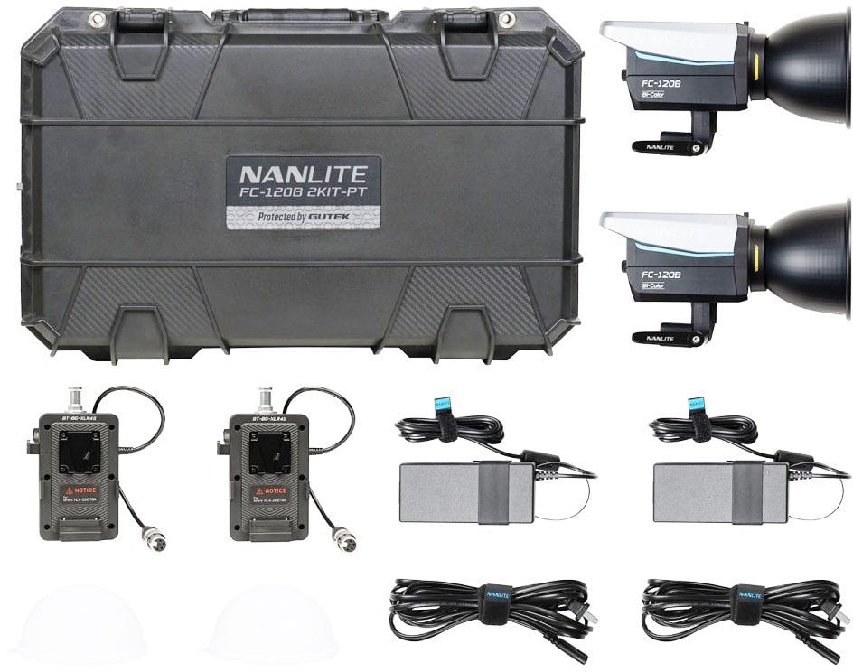 Set ndriçimi NANLITE FC-120B 2KIT-PT, 2 drita LED, Bi-Color
