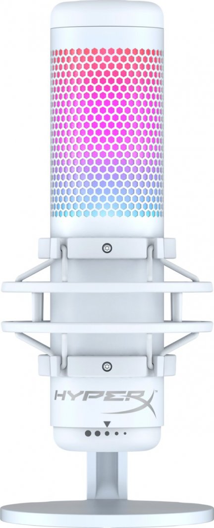Mikrofon HyperX QuadCast S (519P0AA), USB, RGB, i bardhë