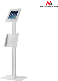 Поден држач за таблет Maclean MC-724, за iPad 2 3 4 Air Air 2 Pro 9.7", со простор за каталози, бел
