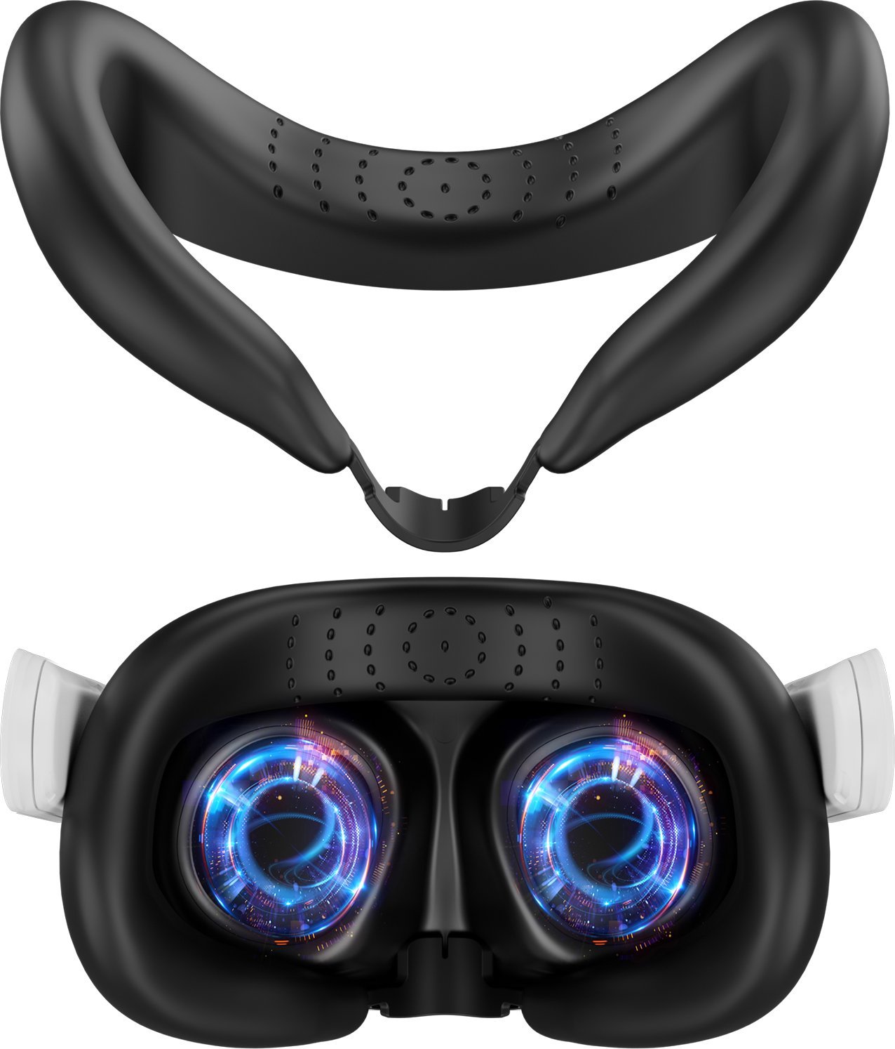 Jastëk fytyre VR Meta Quest 3, jastëk mbrojtës, ventilim ajri, i zi