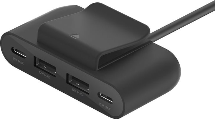 Karikues tavoline Belkin BUZ001bt2MBKB7, 4 porta USB, 30W, i zi