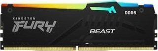 меморија  Kingston Fury Beast RGB, DDR5, 16 GB, 6000 MHz, CL36, KF560C36BBE2A-16