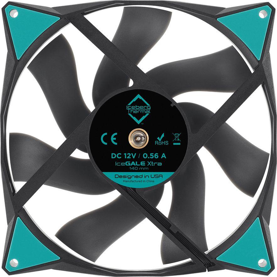 Ftohës Iceberg IceGALE Xtra, 140 mm, i zi