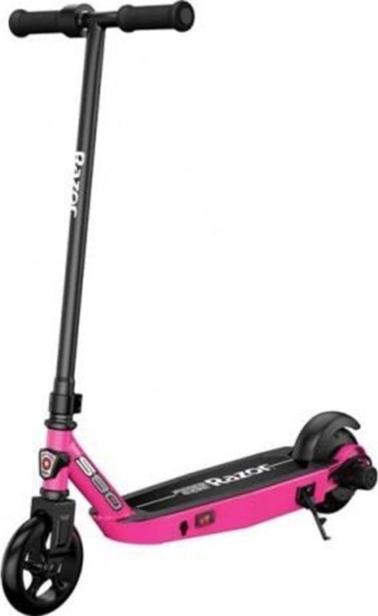 Trotinet elektrik për fëmijë Razor Power Core S80, me motor elektrik, platformë e ulët, i zi dhe rozë