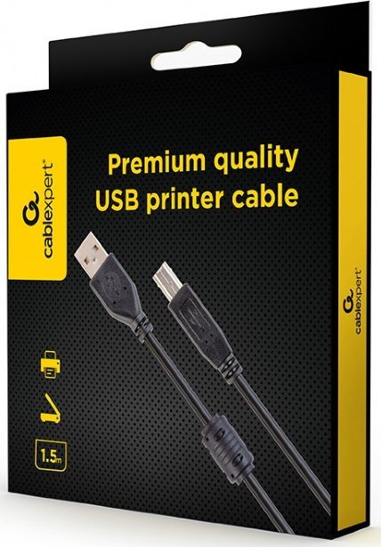 Kabllo USB Cablexpert CCFB USB-A në USB-B, 1.5m, i zi