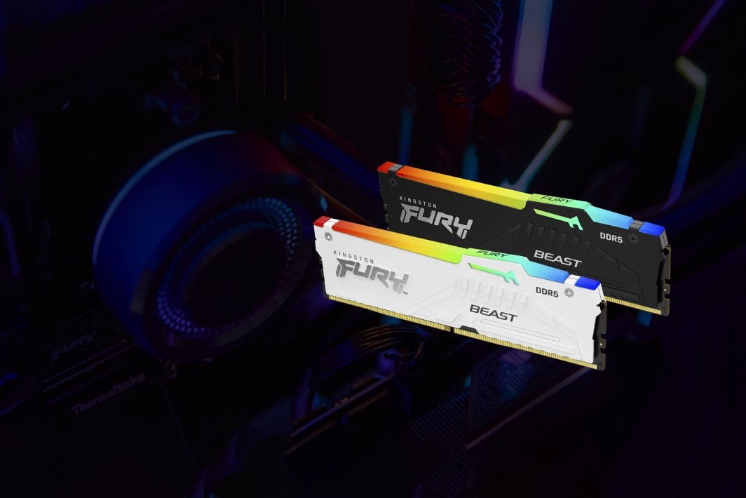 меморија  Kingston Fury Beast RGB, DDR5, 64 GB, 6400 MHz, CL32, KF564C32BWEAK2-64