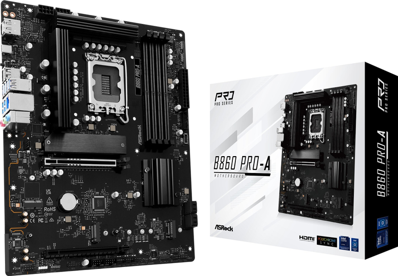 Pllakë amë Asrock B860 Pro-A, Intel B860, DDR5, ATX